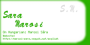 sara marosi business card