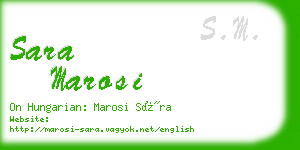 sara marosi business card